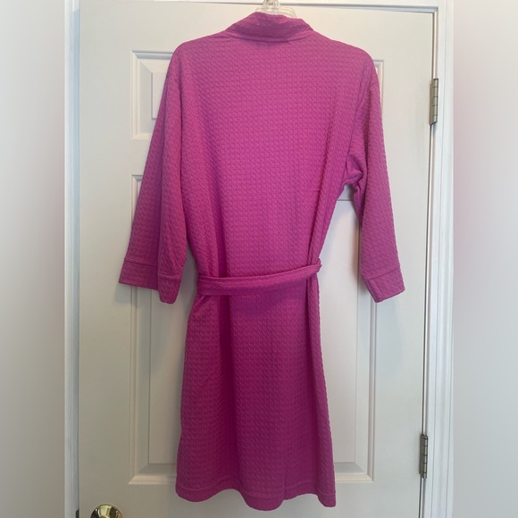 Joyspun NWT Vibrant Pink Wrap-Style Robe with Shawl Collar Large - Picture 3 of 4